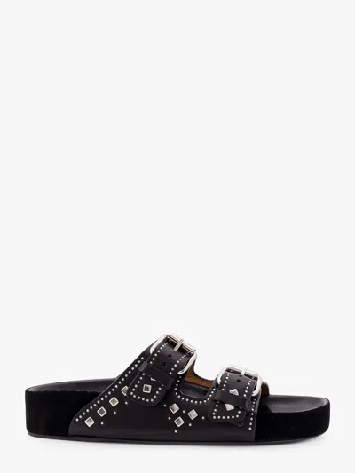 ISABEL MARANT LEATHER SANDALS WITH ALL-OVER STUD DETAIL