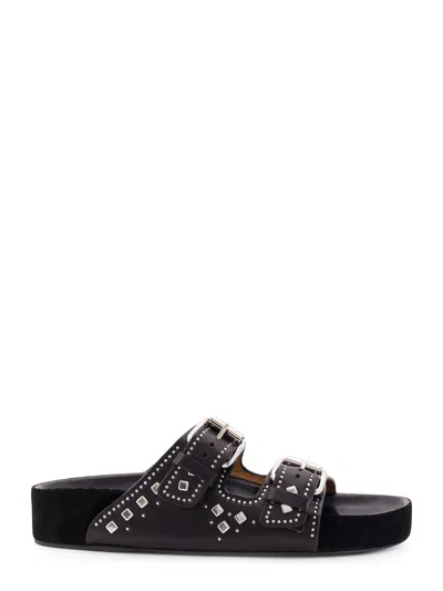 Isabel Marant Leather Sandals With All-over Stud Detail In Black