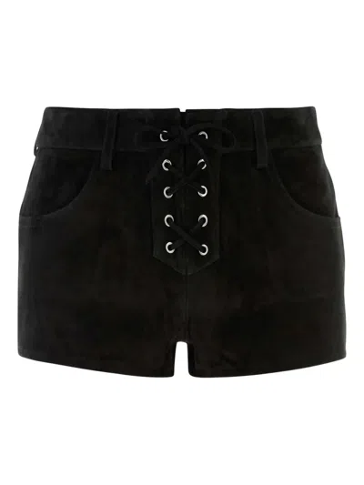 ISABEL MARANT LEATHER SHORTS