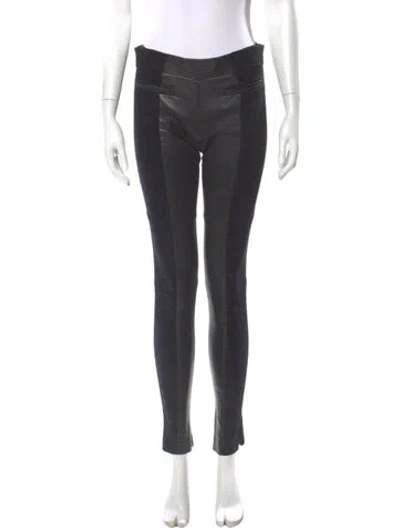 Pre-owned Isabel Marant Leather Skinny Leg Pants In Blue