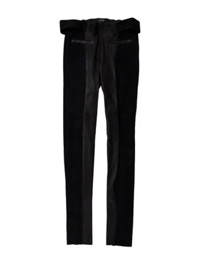 Pre-owned Isabel Marant Leather Skinny Leg Pants In Blue