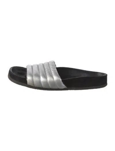 Pre-owned Isabel Marant Leather Slides In Black