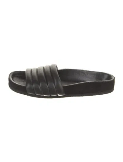 Pre-owned Isabel Marant Leather Slides In Black