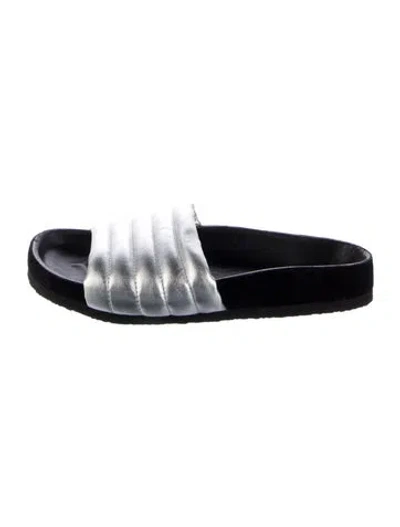 Pre-owned Isabel Marant Leather Slides In Black