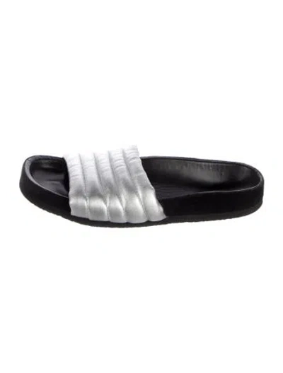 Pre-owned Isabel Marant Leather Slides In Black