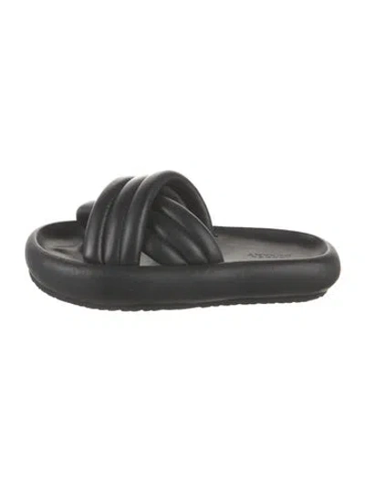 Pre-owned Isabel Marant Leather Slides In Black
