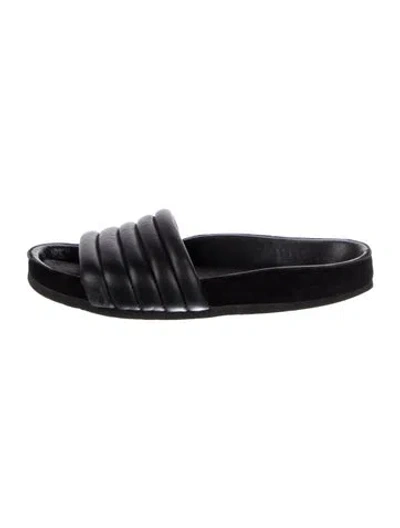 Pre-owned Isabel Marant Leather Slides In Black