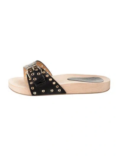 Pre-owned Isabel Marant Leather Slides In Black