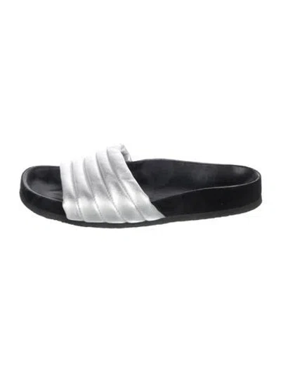 Pre-owned Isabel Marant Leather Slides In Black