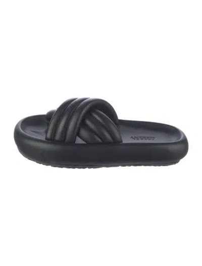 Pre-owned Isabel Marant Leather Slides In Black