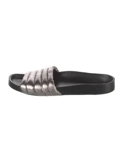 Pre-owned Isabel Marant Leather Slides In Black