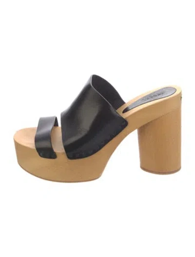 Pre-owned Isabel Marant Leather Slides In Black