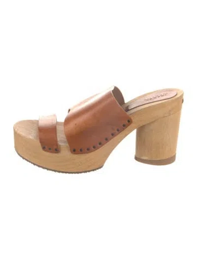 Pre-owned Isabel Marant Leather Slides In Black
