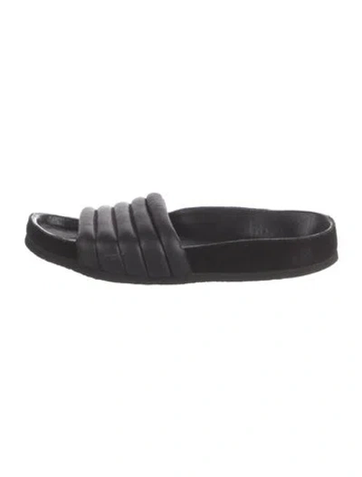 Pre-owned Isabel Marant Leather Slides In Black