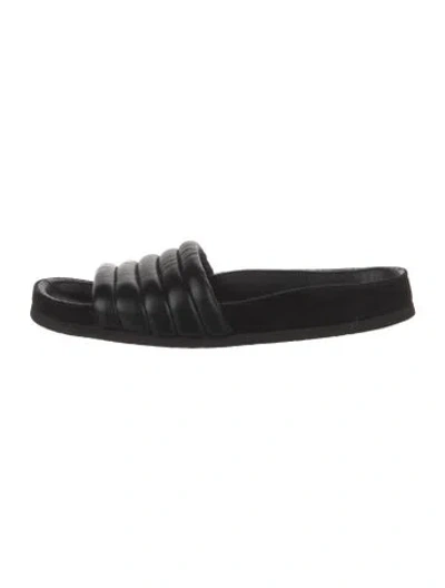 Pre-owned Isabel Marant Leather Slides In Black