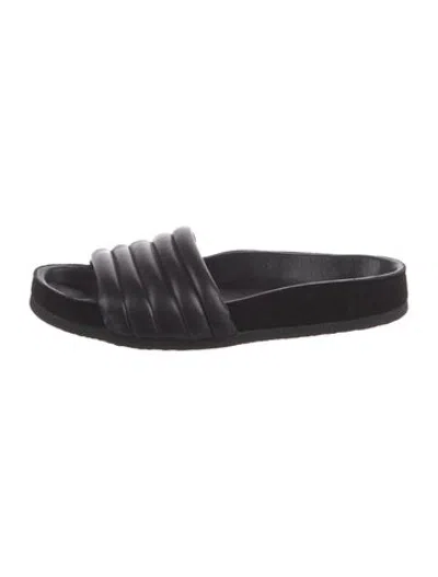 Pre-owned Isabel Marant Leather Slides In Black