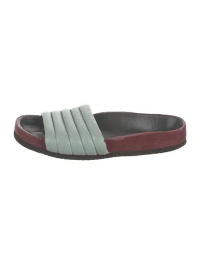 Pre-owned Isabel Marant Leather Slides In Blue
