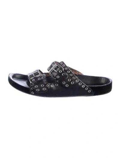 Pre-owned Isabel Marant Leather Slides In Blue