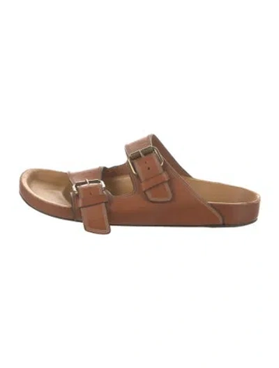 Pre-owned Isabel Marant Leather Slides In Brown
