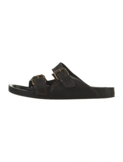 Pre-owned Isabel Marant Leather Slides In Brown