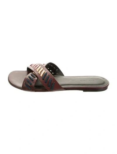 Pre-owned Isabel Marant Leather Slides In Multicolor