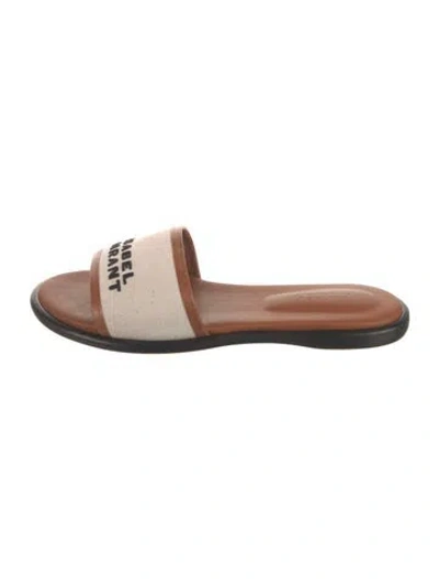 Pre-owned Isabel Marant Leather Slides In Neutral