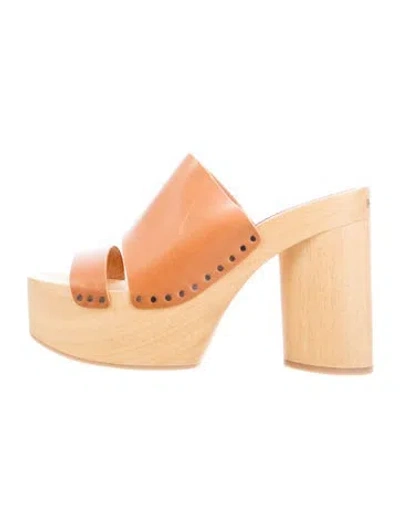 Pre-owned Isabel Marant Leather Slides In Neutral