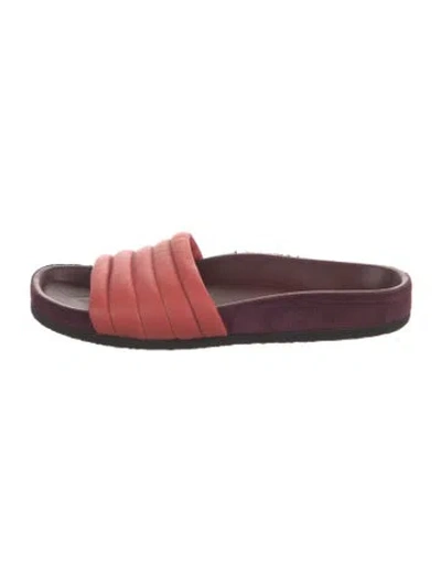 Pre-owned Isabel Marant Leather Slides In Orange