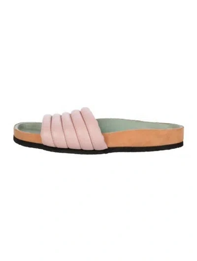 Pre-owned Isabel Marant Leather Slides In Pink