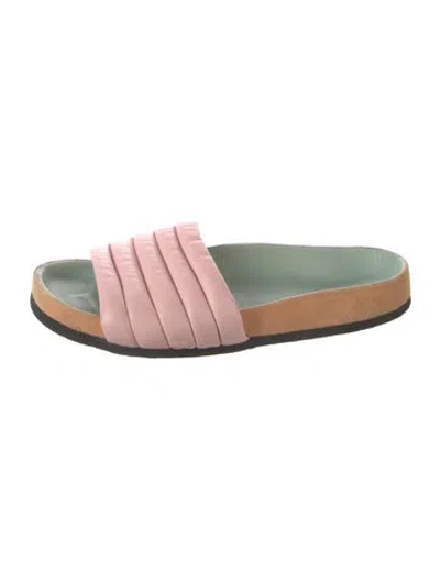 Pre-owned Isabel Marant Leather Slides In Pink
