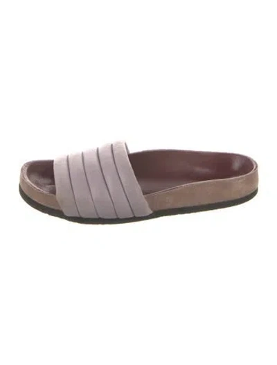 Pre-owned Isabel Marant Leather Slides In Purple