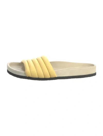 Pre-owned Isabel Marant Leather Slides In Yellow