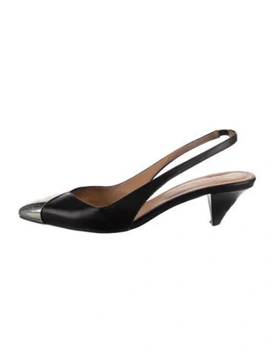 Pre-owned Isabel Marant Leather Slingback Pumps In Black