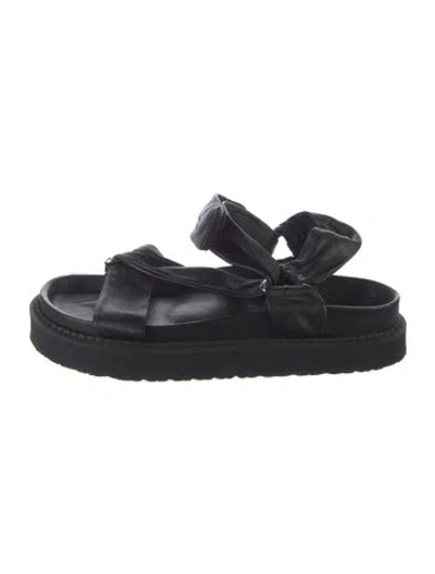 Pre-owned Isabel Marant Leather Slingback Sandals In Black