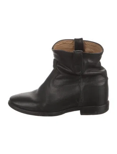 Pre-owned Isabel Marant Leather Slouch Boots In Black