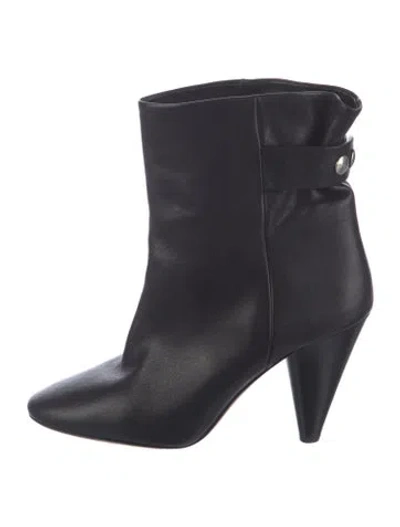 Pre-owned Isabel Marant Leather Slouch Boots In Black