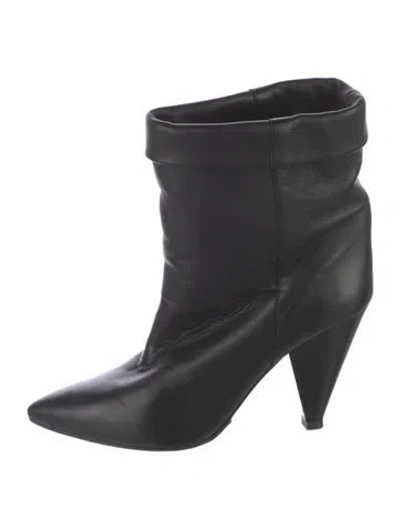 Pre-owned Isabel Marant Leather Slouch Boots In Black