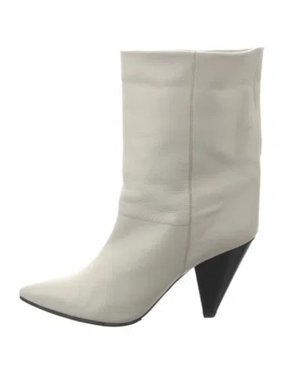 Pre-owned Isabel Marant Leather Slouch Boots In Neutrals
