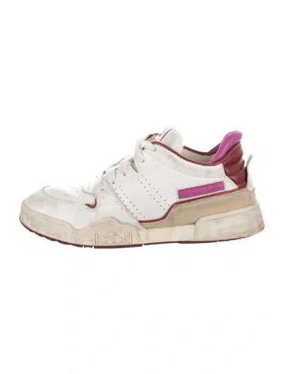 Pre-owned Isabel Marant Leather Sneakers In Metallic/silver