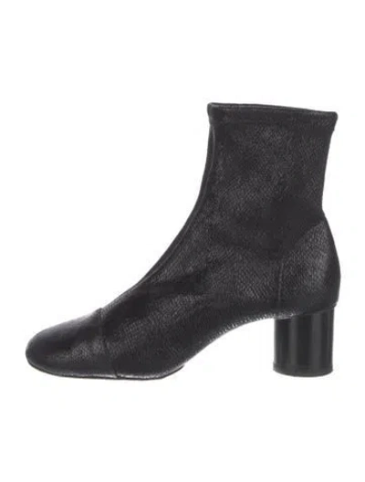 Pre-owned Isabel Marant Leather Sock Boots In Black