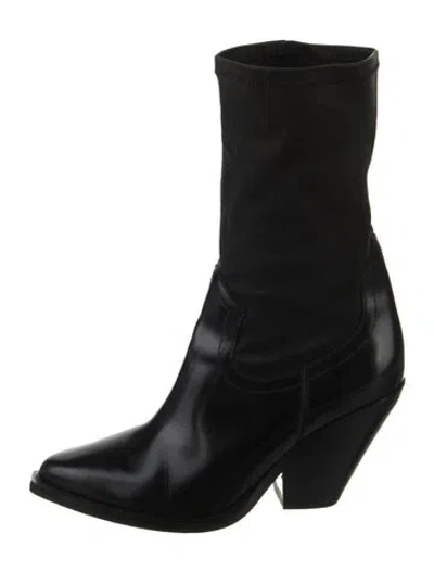Pre-owned Isabel Marant Leather Sock Boots In Black