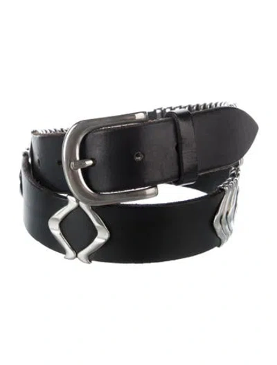 Pre-owned Isabel Marant Leather Studded Accents Belt In Brown
