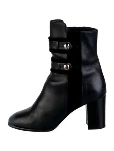 Pre-owned Isabel Marant Leather Studded Accents Boots In Black