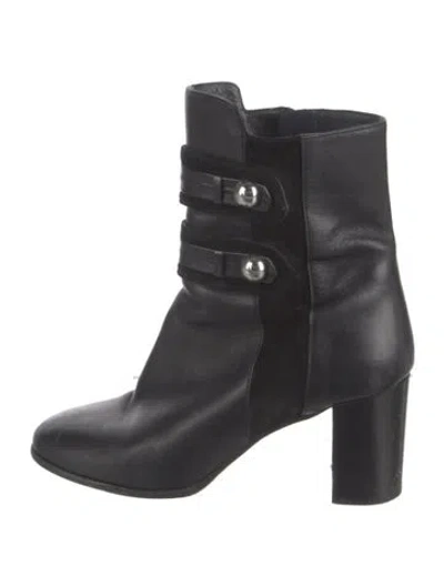 Pre-owned Isabel Marant Leather Studded Accents Boots In Black