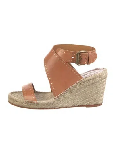 Pre-owned Isabel Marant Leather Studded Accents Espadrilles In Neutral