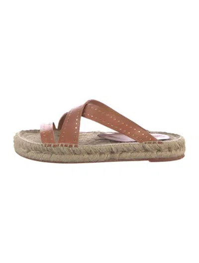 Pre-owned Isabel Marant Leather Studded Accents Espadrilles In Pink