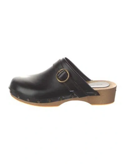 Pre-owned Isabel Marant Leather Studded Accents Mules In Black