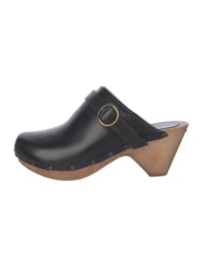 Pre-owned Isabel Marant Leather Studded Accents Mules In Black