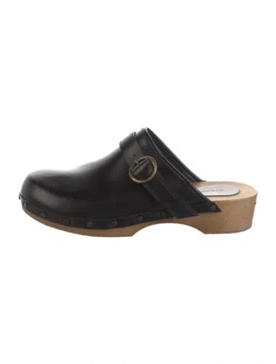 Pre-owned Isabel Marant Leather Studded Accents Mules In Black