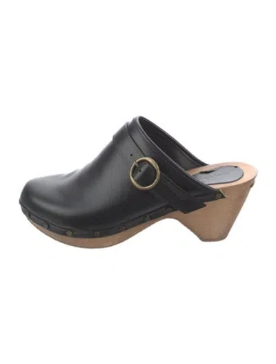 Pre-owned Isabel Marant Leather Studded Accents Mules In Black